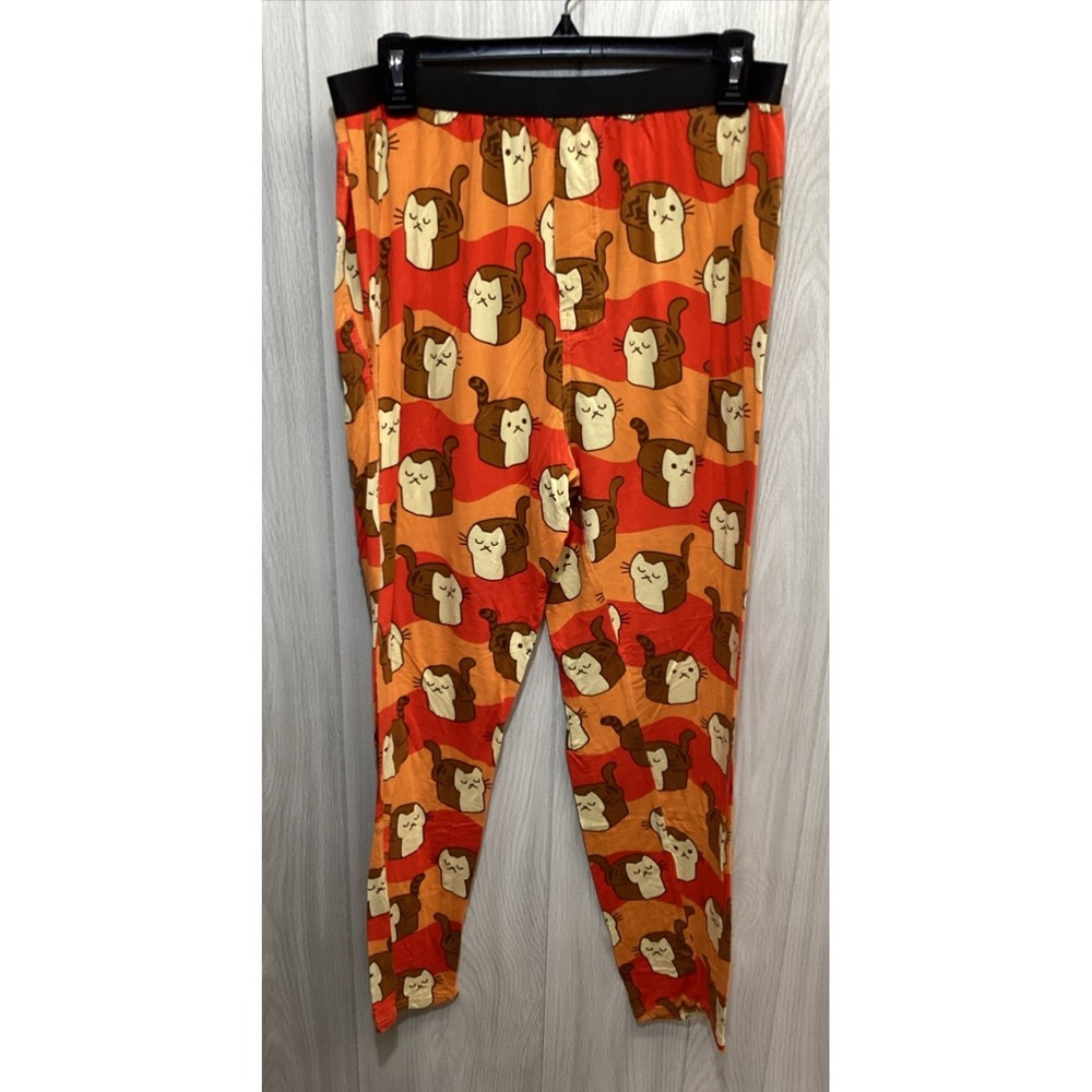 EARTHBOUND Women's (Size L) Pull‎ On Elastic Waist Sleep Pants Cat